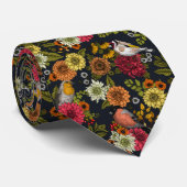 Tuinvogels en bloemen 2 stropdas (Opgerold)