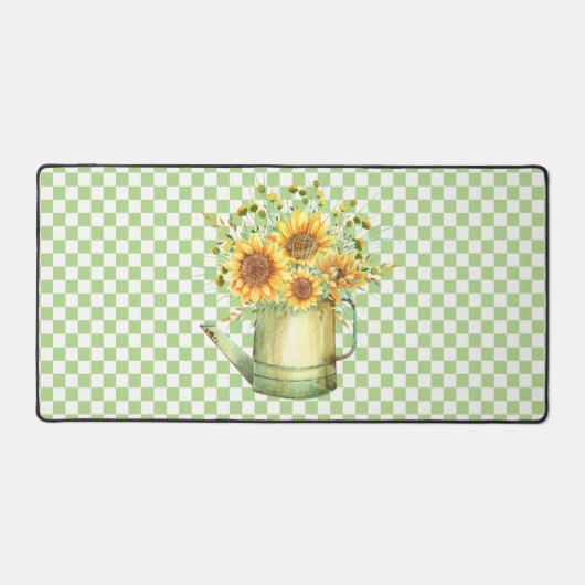 Tuinwater kan zonnebloemen bureaumat (Voorkant)
