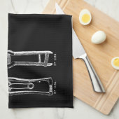 tuinwerktuigen Monogram B K Handdoek (Quarter Fold)