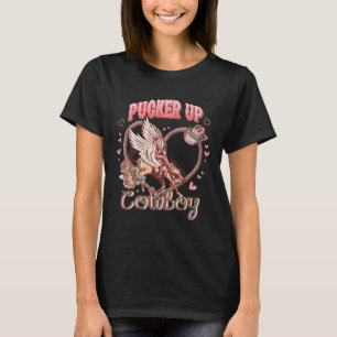 Tuit Lippen Cowboy Cupido Valentijnsdag Western Co T-shirt