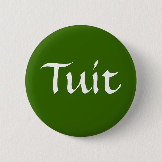 Tuit, Olive Green Ronde Button 5,7 Cm (Voorkant)