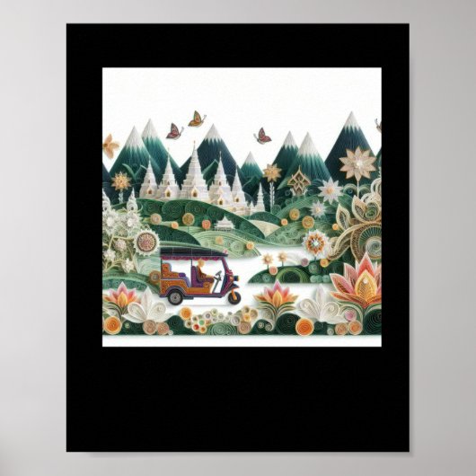 Tuk Tuk Thailand #1 Sticker Poster (Voorkant)