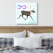 Tuktu - Cariou op sneeuw Canvas Afdruk (Insitu (Slaapkamer))