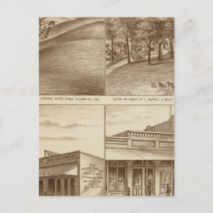 Tulare Co ranches, kantoren Briefkaart