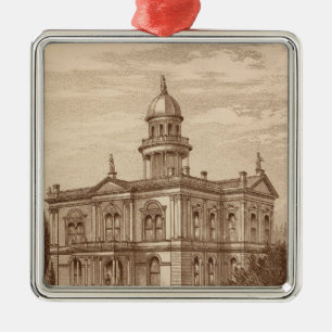 Tulare County Court House Metalen Ornament