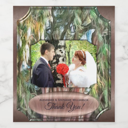 Tule bedankt OAX1 Wijn Etiket (Enkel label)