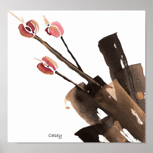 Tulieren drie kunstdrukken poster (Voorkant)