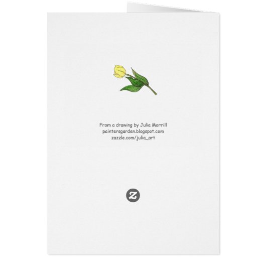 tulip 100e carte d'anniversaire (Dos)