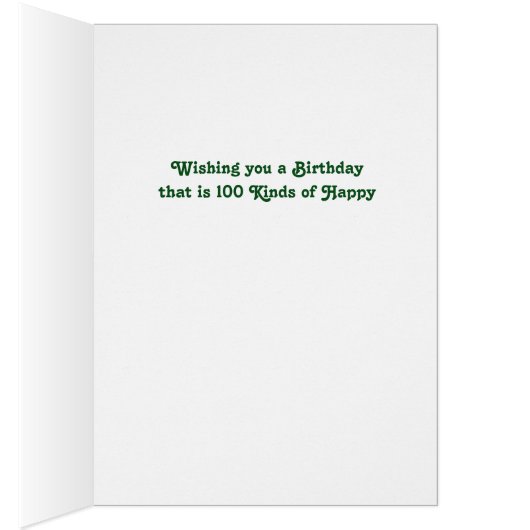 tulip 100e carte d'anniversaire (Intérieur (Droit))