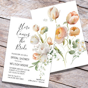 Tulip Blooms Bridal Shower Kaart