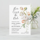 Tulip Blooms Invitation de la douche nuptiale (Debout devant)