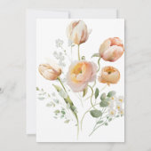 Tulip Blooms Invitation de la douche nuptiale (Dos)