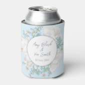 Tulip Blue Floral Wedding Blikjeskoeler (Blikje Voorkant)