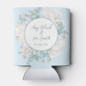 Tulip Blue Floral Wedding Blikjeskoeler (Achterkant)