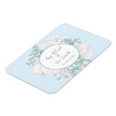 Tulip Blue Floral Wedding Magneet (Linkerzijde)