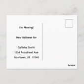 Tulip Blush Change of Address Briefkaart (Achterkant)