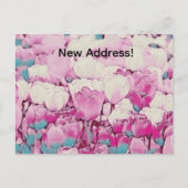 Tulip Blush Change of Address Briefkaart (Voorkant)