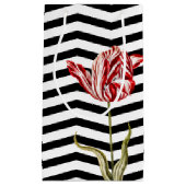 Tulip Botanische Chevron Stripe Patroon Klein Cadeauzakje (Voorkant)