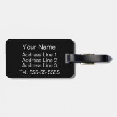 Tulip Botanische Chevron Stripes Pattern Bagagelabel (Achterkant horizontaal)