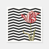 Tulip Botanische Chevron Stripes Pattern Servet (Voorkant)