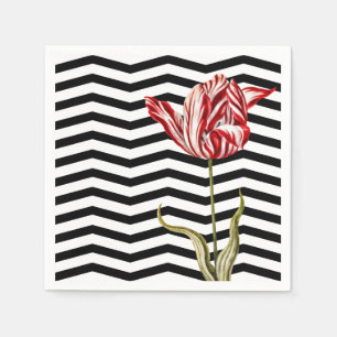 Tulip Botanische Chevron Stripes Pattern Servet