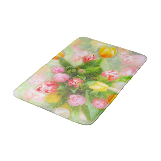 Tulip bouquet in  kijkhoek - bloemkunst badmat (Gekanteld)