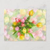 Tulip bouquet in kijkhoek - bloemkunst briefkaart (Voorkant)