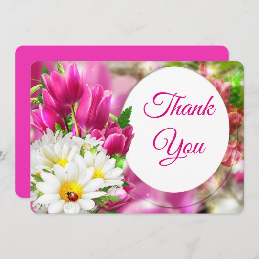 Tulip Carte de remerciements (Devant / Derrière)