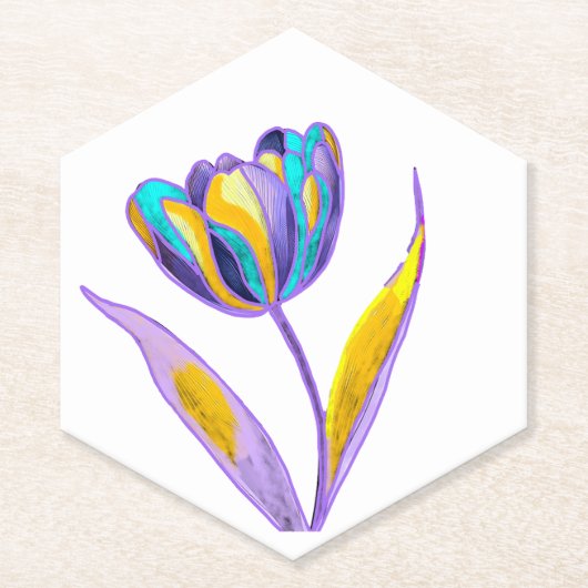 Tulip Coaster Kartonnen Onderzetters (Voorkant)