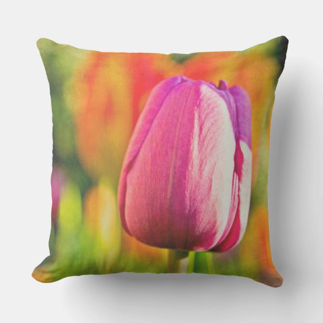 Tulip Collage Buitenkussen (Voorkant)