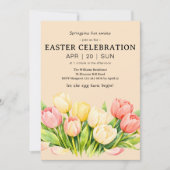 Tulip Easter Celebration Invitation Flat Card (Devant)