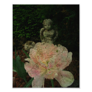 Tulip en Cherub Foto Afdruk