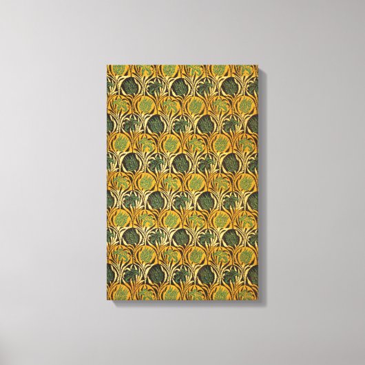 Tulip en Lily Pattern (door William Morris) Canvas Afdruk (Voorkant)