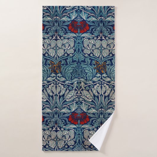 Tulip en Roos, William Morris Badhanddoek (Badhanddoek)