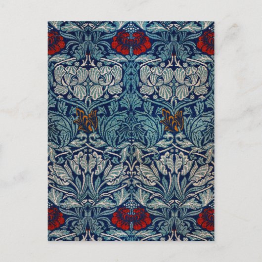 Tulip en Roos, William Morris Briefkaart (Voorkant)