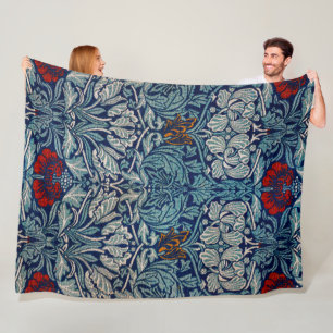 Tulip en Roos, William Morris Fleece Deken