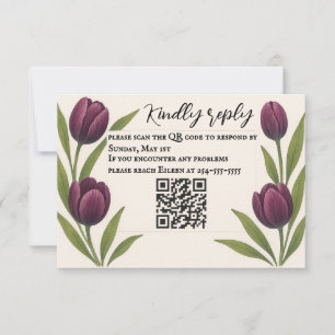 Tulip Erfstuk QR Code RSVP Kaart