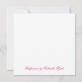 Tulip fairy square birthday card (Achterkant)