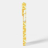 Tulip floral damassé orange jaune coque (Verso / Gauche)