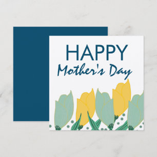 Tulip Floral Happy Moederdag Hand getekend Kaart