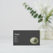 Tulip Floral Monogram Uw Initialen Visitekaartje (Staand voorkant)