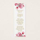 Tulip Floral Photo Funeral Memorial Bookmark (Dos)