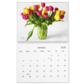 Tulip Floral tudens 12 maanden kalender GROOT (Jan 2026)