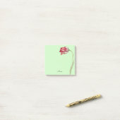 Tulip Flower Art Naam Post It Note Pad (Op bureau)