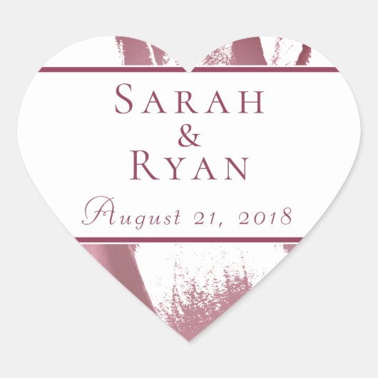 Tulip Flower Bordeaux Elegant Wedding Sticker (Voorkant)