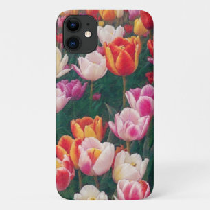 Tulip Flower Garden Art Sinaasappel Roze Telefoonh iPhone 11 Hoesje