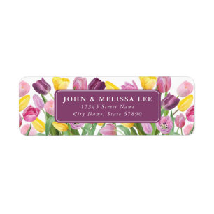 Tulip Flowers Retouradres Labels