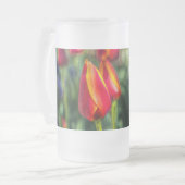 Tulip Garden getextureerde Mok van geblazen glas (Voorkant links)