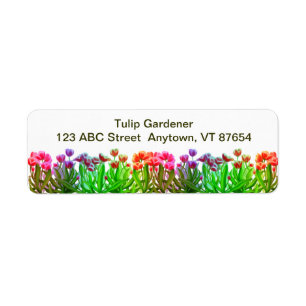 Tulip Garden Rainbow Etiket