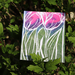 Tulip Gardening Art Briefkaart